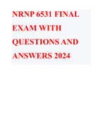 NRNP 6531 FINAL EXAM WITH QUESTIONS AND ANSWERS 2024