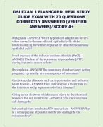 DSI EXAM 1 FLASHCARD, REAL STUDY  GUIDE EXAM WITH 70 QUESTIONS  CORRECTLY ANSWERED (VERIFIED  ANSWERS)/SCORE A