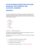 ATI RN EVIDENCE BASED PRACTICE NEW  EXAM 2024 WITH VERIFIED 100%  ACCURATE ANSWERS  GRADED A