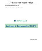 Samenvatting Basiskennis Boekhouden (BKB) - 2024 - Associatie voor examinering