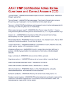 AANP FNP Certification Actual Exam  Questions and Correct Answers 2023-2024