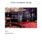 Verslag casinostrategieen