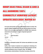 NRNP 6640 FINAL EXAM Q AND A  ALL ANSWERS 100%  CORRECTLY VERIFIED LATEST  UPDATE 2023-2024 RATED A+