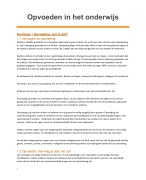 Opvoeden in het onderwijs hoofstuk 1 t/m 5 en 7