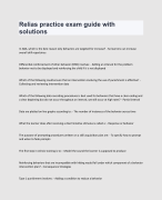 Relias practice exam guide with  solutions