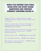 WSDA PCO NEWEST 2024 FINAL  EXAM WITH 100 STUDY GUIDE  QUESTIONS AND VERIFIED  CORRECT ANSWERS/RATED A+
