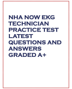 NHA NOW EKG TECHNICIAN PRACTICE TEST LATEST QUESTIONS AND ANSWERS GRADED A+