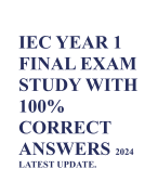 IEC YEAR 1 FINAL EXAM STUDY WITH 100% CORRECT ANSWERS 2024 LATEST UPDATE.
