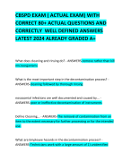 CBSPD EXAM ( ACTUAL EXAM) WITH CORRECT 80+ ACTUAL QUESTIONS AND CORRECTLY  WELL DEFINED ANSWERS LATEST 2024 ALREADY GRADED A+         