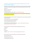 CPN PRACTICE EXAM QUESTIONS AND CORRECT ANSEWRS 2024-2025 LATEST  UPDATES ALREADY GRADED A+ The parents of a 2 year old child with chronic otitis media are concerned that the disorder has affected  the child's hearing. Which behavior suggests the child has developed hearing impairment due to OM?