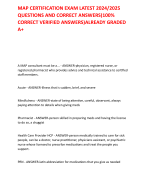 MAP CERTIFICATION EXAM LATEST 2024/2025  QUESTIONS AND CORRECT ANSWERS(100%  CORRECT VERIFIED ANSWERS)ALREADY GRADED A+ 