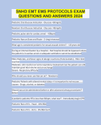 SNHD EMT EMS PROTOCOLS EXAM  QUESTIONS AND ANSWERS 2024