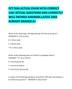 PCT NHA ACTUAL EXAM WITH CORRECT 130+ ACTUAL QUESTIONS AND CORRECTLY  WELL DEFINED ANSWERS LATEST 2024 ALREADY GRADED A+ 