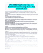 BYU MMBIO 221 Final Review – Breakwell Exam Study Guide Top  Graded A 2024