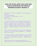 ANCC FNP EXAM LATEST 2024-2025 REAL  EXAM 60 QUESTIONS AND DETAILED  ANSWERS|ALREADY GRADED A+ 