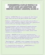 FUNDAMENTALS KAPLAN MODULE 10  STUDY GUIDE 120 QUESTIONS AND  VERIFIED CORRECT ANSWERS/SCORE A+ 