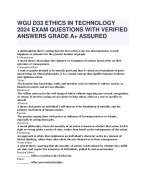 WGU D333 ETHICS IN TECHNOLOGY OA EXAM 120 QUESTIONS WITH DETAILED VERIFIED ANSWERS /A+ GRADE ASSURED