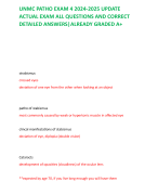 UNMC PATHO EXAM 4 2024-2025 UPDATE  ACTUAL EXAM ALL QUESTIONS AND CORRECT DETAILED ANSWERS|ALREADY GRADED A+   
