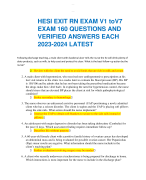 Hesi Exit RN Exam Over 700 Questions Answers  Rationale New 2024/2025 Latest