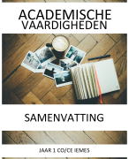 Academische Vaardigheden - Jaar 1 