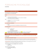 Samenvatting Forensische Pyschologie NEDERLANDS