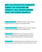 WGU C952 EXAM (ACTUAL EXAM) WITH CORRECT 150+ QUESTIONS AND CORRECTLY  WELL DEFINED ANSWERS LATEST 2024 ALREADY GRADED A+ 
