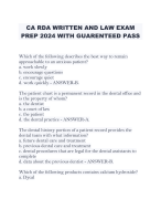 CA RDA WRITTEN AND LAW EXAM  PREP 2024 WITH GUARENTEED PASS