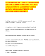 ATI PN CAPSTONE PROCTORED COMPREHENSIVE ASSESSMENT  EXAM NEWEST 2024-2025 WITH ACTUAL QUESTIONS AND CORRECT VERIFIED ANSWERS|100% GUARANTEED TO PASS CONCEPTS|ALREADY GRADED A+