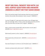 NEIEP 500 FINAL /NEWEST 2024 WITH 110 WELL SORTED QUESTIONS AND ANSWERS /GRADED A+/BEST FOR THAT GOOD GRADE 