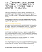 ENPC 5TH EDITION EXAM QUESTIONS AND CORRECT ANSWERS [DETAILED ANSWERS] 2024 UPDATED VERSION CERTIFIED 100% GRADED A+ 