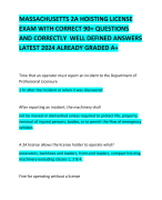 MASSACHUSETTS 1C,2A AND 2B  EXAMS  WITH CORRECT QUESTIONS AND CORRECTLY  WELL DEFINED ANSWERS LATEST 2024 ALREADY GRADED A+   