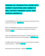 VIRGINIA HIC EXAM(ACTUAL EXAM) WITH CORRECT QUESTIONS AND CORRECTLY  WELL DEFINED ANSWERS LATEST 2024 ALREADY GRADED A+ 