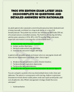 TNCC 9TH EDITION EXAM LATEST 2023- 2024 COMPLETE 50 QUESTIONS AND  DETAILED ANSWERS WITH RATIONALES