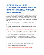 OB- MATERNITY HESI REAL EXAM 2024  WITH VERIFIED ANSWERS  GAURANTEED A+