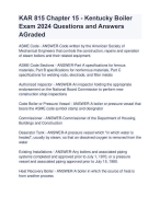 Kentucky Boiler Exam Review 2024 | Kentucky Boiler Exam Update 2024 AratedExam Verified Questions and Correct  Answers 