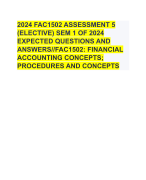 2024 FAC1502 ASSESSMENT 5 (ELECTIVE) SEM 1 OF 2024 EXPECTED QUESTIONS AND ANSWERS//FAC1502: FINANCIAL ACCOUNTING CONCEPTS; PROCEDURES AND CONCEPTS 