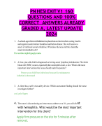 HESI RN EXIT EXAM WITH 160 QUESTIONS AND ANSWERS ALREADY GRADED A. LATEST UPDATE 2024