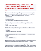 IAI Level 1 Test Prep Exam 2024 | Verified  IAI  Level 1 Exam Latest Update 2024  ARatedExam Questions and Correct Answers Rated  A+