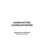 Samenvatting Loopbaantheorie Periode 2, jaar 1 (P) 2016-2017