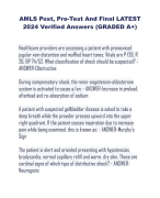 AMLS Post, Pre-Test And Final LATEST  2024 Verified Answers (GRADED A+)
