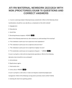 ATI RN MATERNAL NEWBORN 2023-2024 WITH NGN (PROCTORED) EXAM 70 QUESTIONS AND CORRECT ANSWERS