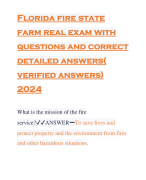 Florida fire state farm real exam with questions and correct detailed answers( verified answers) 2024