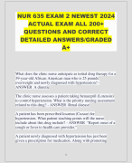 NUR 635 EXAM 2 NEWEST 2024  ACTUAL EXAM ALL 200+ QUESTIONS AND CORRECT  DETAILED ANSWERS/GRADED  A+