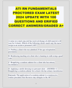ATI RN FUNDAMENTALS  PROCTORED EXAM LATEST  2024 UPDATE WITH 100  QUESTIONS AND ERIFIED  CORRECT ANSWERS/GRADED A+