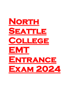 North Seattle College EMT Entrance Exam 2024