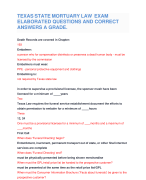 TEXAS STATE MORTUARY LAW EXAM ELABORATED QUESTIONS AND CORRECT ANSWERS A GRADE.