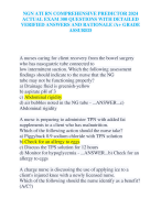NGN ATI RN COMPREHENSIVE PREDICTOR 2024  ACTUAL EXAM 300 QUESTIONS WITH DETAILED  VERIFIED ANSWERS AND RATIONALE /A+ GRADE  ASSURED