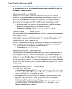 Leerdoelen Psychologie 
