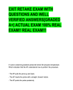 ATI RETAKE EXAM WITH QUESTIONS  AND WELL VERIFIED ANSWERS  GRADED A+[ACTUAL EXAM 100%]  NEW!!!NEW!!!