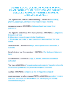 NUR155 EXAM 2 QUESTIONS NEWEST ACTUAL  EXAM COMPLETE 130 QUESTIONS AND CORRECT  DETAILED ANSWERS (VERIFIED ANSWERS)  ALREADY GRADED A+